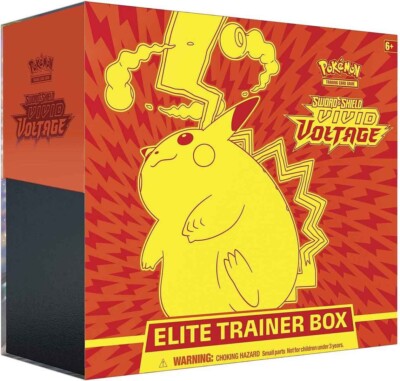 Pokémon TCG Sword & Shield 4 Vivid Voltage Elite Trainer Box Englisch Pikachu