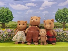 Sylvanian Families Slydale Honey Fox Family And Baby Figures