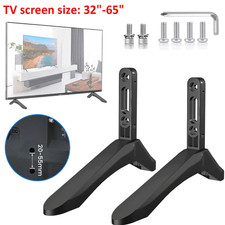 2pcs TV Stand Table Top Base Leg Mount Flat Desktop Screen LED LCD Bracket Shelf