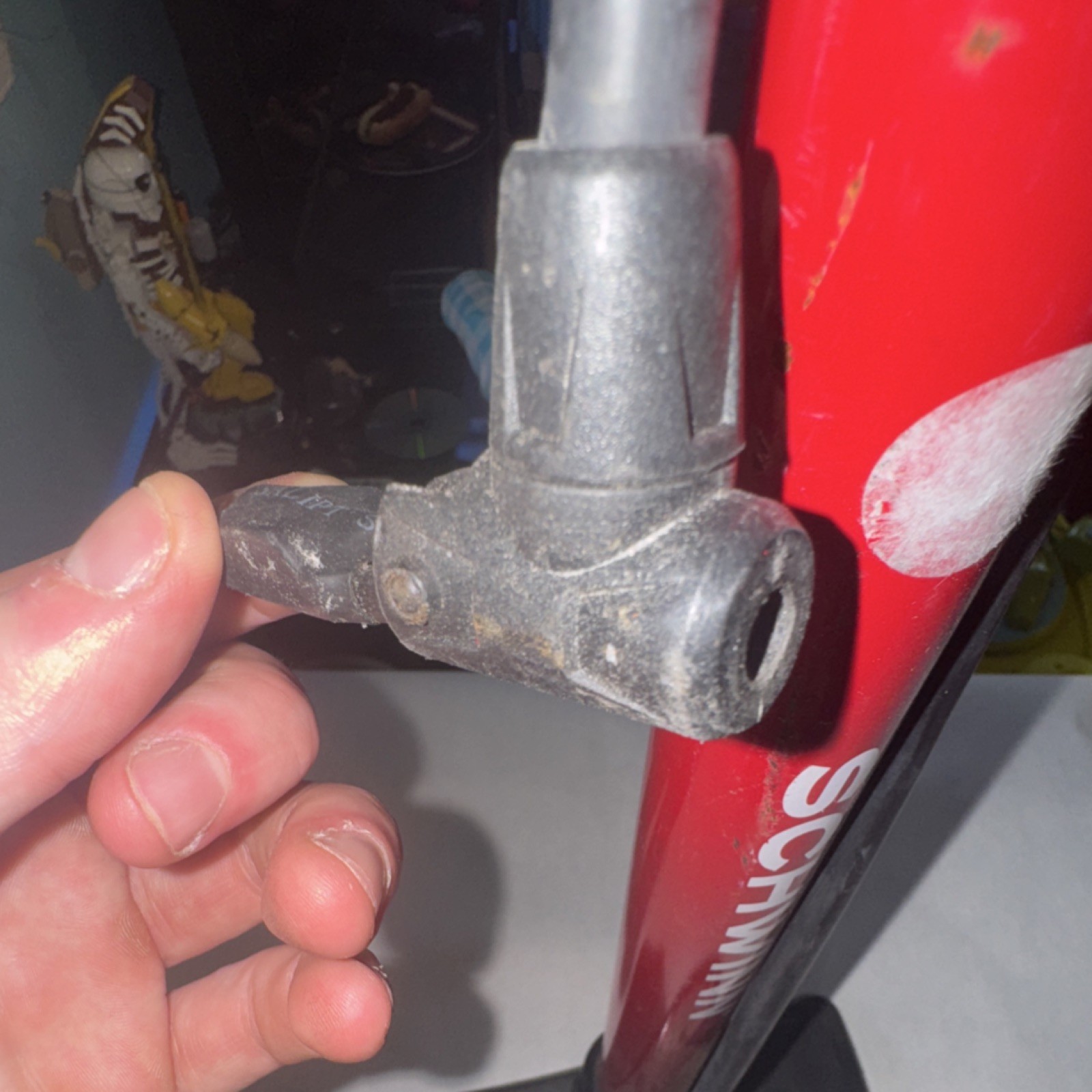 Schwinn Floor/Track Pump Red/Black Dual Valve Analog Gauge 120 PSI Cycling