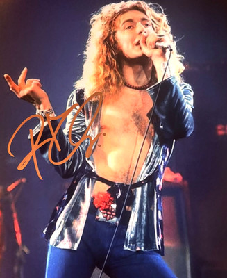 Robert Plant Signed LED ZEPPELIN Original 8x10'' Authentic Autograph GENUINE +COA