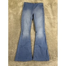 We The Free Free People Penny Pull On Flare Jeans Blue Light Wash Size 26 Retro