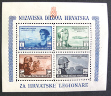TIMBRES DE CROATIE : BLOC FEUILLET DENTELé NEUF** - ZA HRVATSKE LEGIONARE