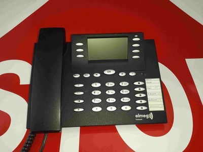 elmeg CS 410 U CS410U Up0 Systemtelefon mit Headsetanschluss schwarz gebraucht