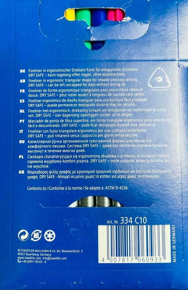 Fineliner Triplus Stadler 10 Stück 0,3mm - Bild 3 von 3