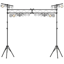 GEARit Lighting Truss System x2 12 Ft Tripod Stands T-Bars x2 5 Ft Stage