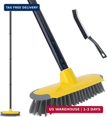 #ad Deck Brush with Long Handle Floor Scrub Broom for Shower 50#x27;#x27; Outdoor Scrubber $25.38