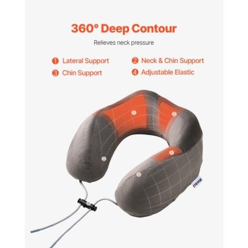 Travel Pillow Neck Pillow for Traveling Upgraded Bamboo Charcoal Memory