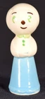 Vintage Shawnee Pottery Darn-Aid Sock Darning Egg Darner Blue Apron 5" Mrkd USA