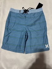 Boys Hurley Board Shorts New With Tags Blue/yellow Size 14/27