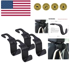 Car Seat Headrest Hook 4 Pack Hanger Universal Vehicle Car Storage Organizer ...