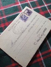 Biglietto Postale Da 4 Centesimi Con Francobollo Viola 1948 Raro