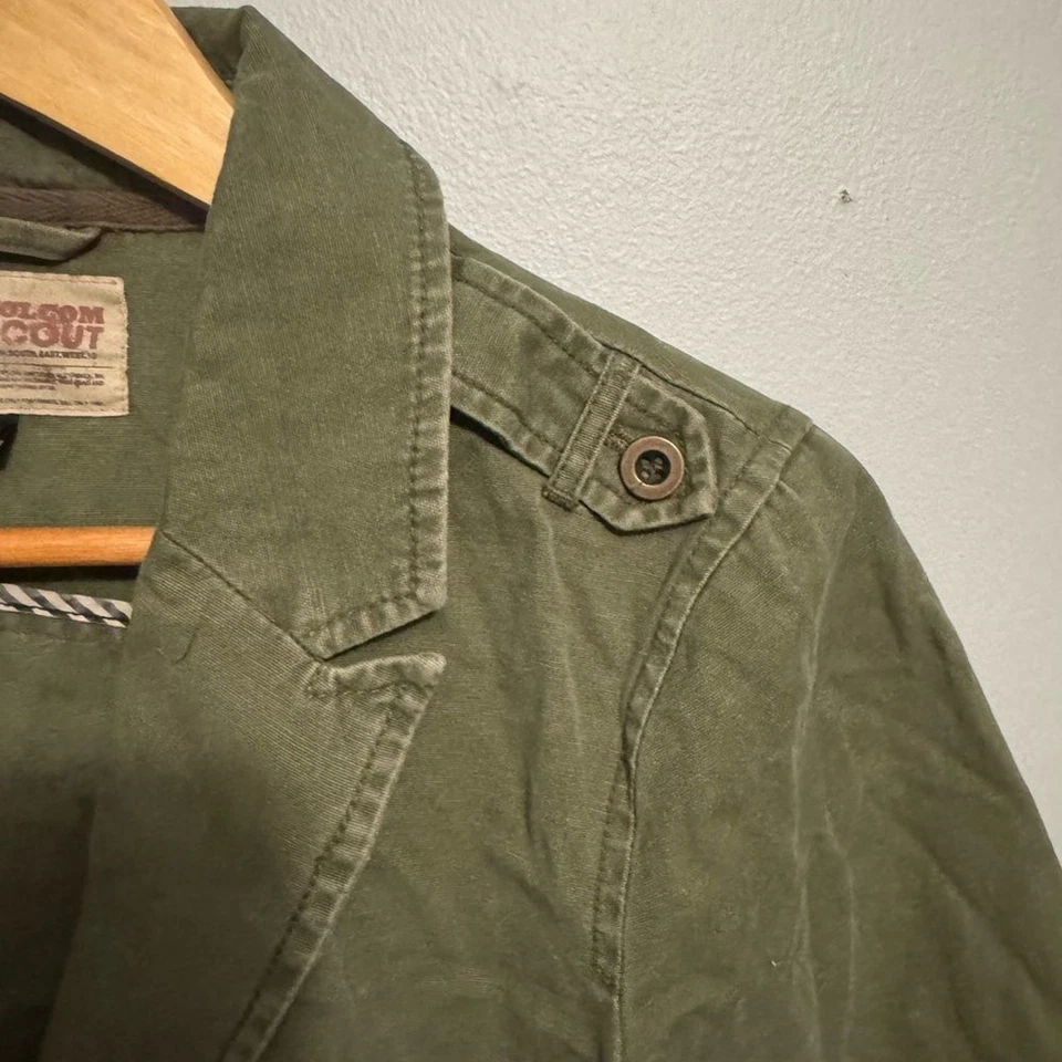 Volcom Scout Olive Green Military style Blazer Sz SP - Image 2 of 4