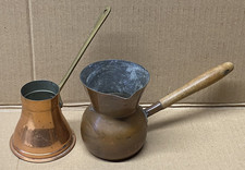 Vintage Turkish Brass or Copper Coffee Pots, cezve or ibrik 200ml & 450ml