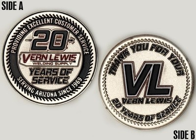 Vern Lewis Welding Supply 20 Years of Service Challenge Coin 2#15