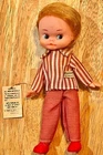 **Vintage With Tag** 1969 Forsum Doll "George" Japan 10” Red Hair, No 3714