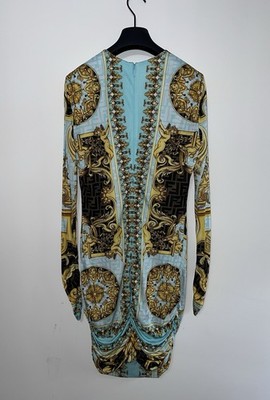 FENDI X Versace Fendace Gold Baroque Mini Dress IT 46 New | eBay