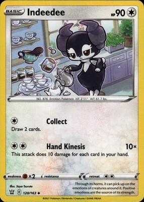 Pokemon TCG Card Indeedee Colorless Normal SWSH05: Battle Styles SWSH05 120/163