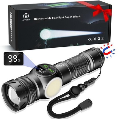 Taschenlampen LED superhell mit Magnet, 500000 Lumen High Power wiederaufladbar...