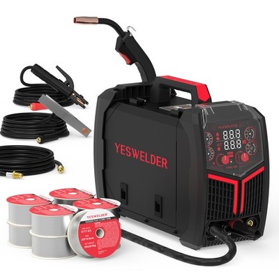 YESWELDER 160A MIG/Flux/TIG/Stick ARC Welder with 9 Welding Wires, 110V/220V