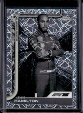 2025 Topps Chrome F1 Lewis Hamilton B&W Lazer Refractor F1 Driver #4