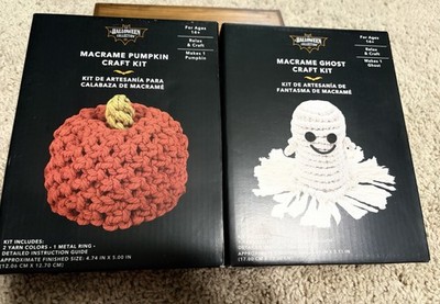 Macrame Pumpkin And Ghost Craft Kit - Sealed