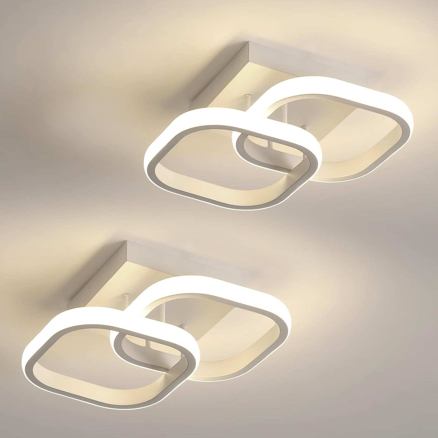 Lampada LED Soffitto 22W 2475LM Moderna - Set 2 Pezzi Risparmio Luce