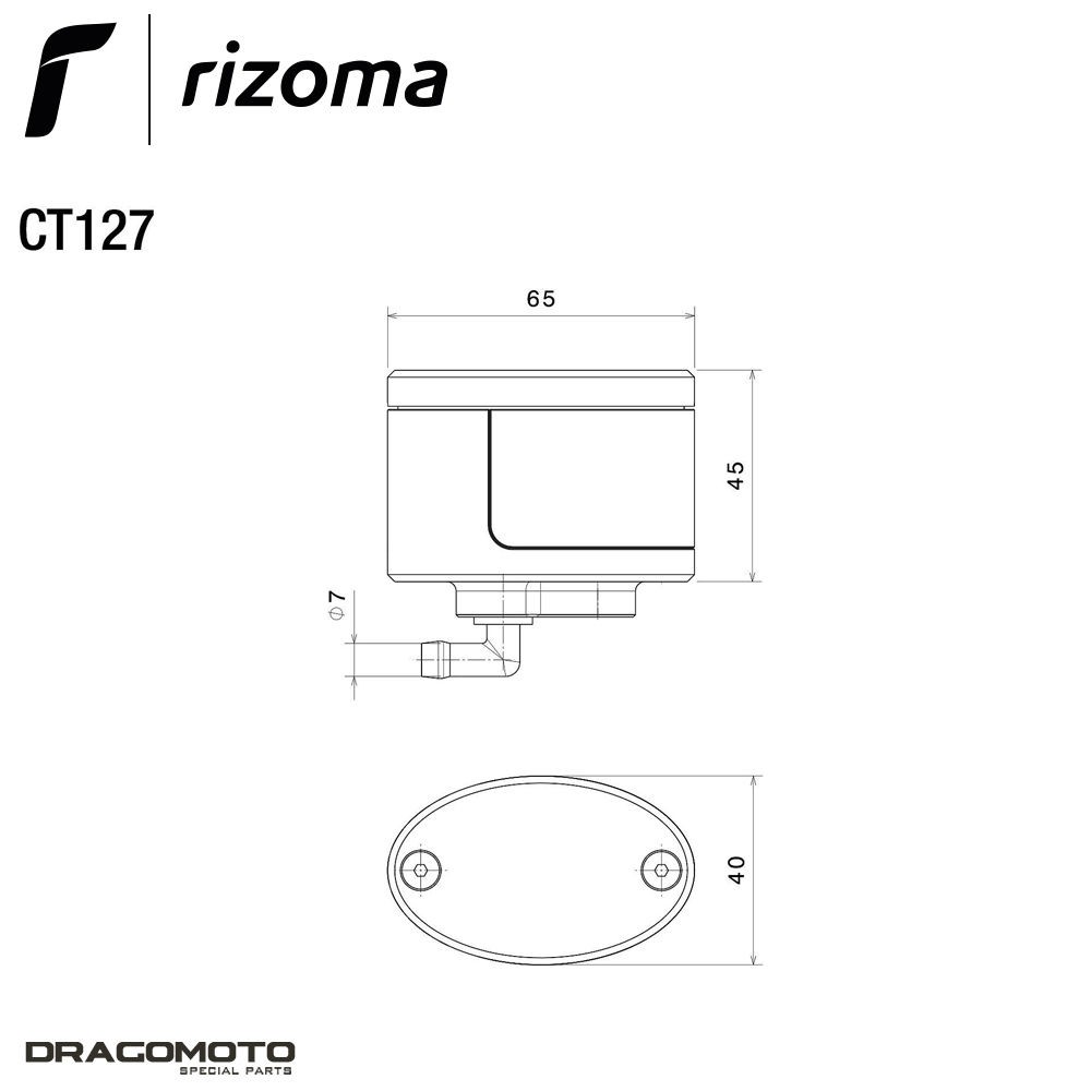 Réservoir de frein Rizoma CT127R rouge pour sublimer votre Panigale V4 R sur piste
