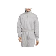 NWT Nike Phoenix Fleece 1/2 Zip Cropped Sweatshirt Women  s DQ5767-063 Size Large