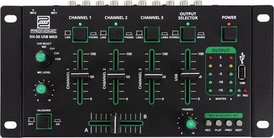 B-WARE DJ PA Mixer 4 Kanal Mischpult USB MP3 Player Bluetooth Cue Recording Mic