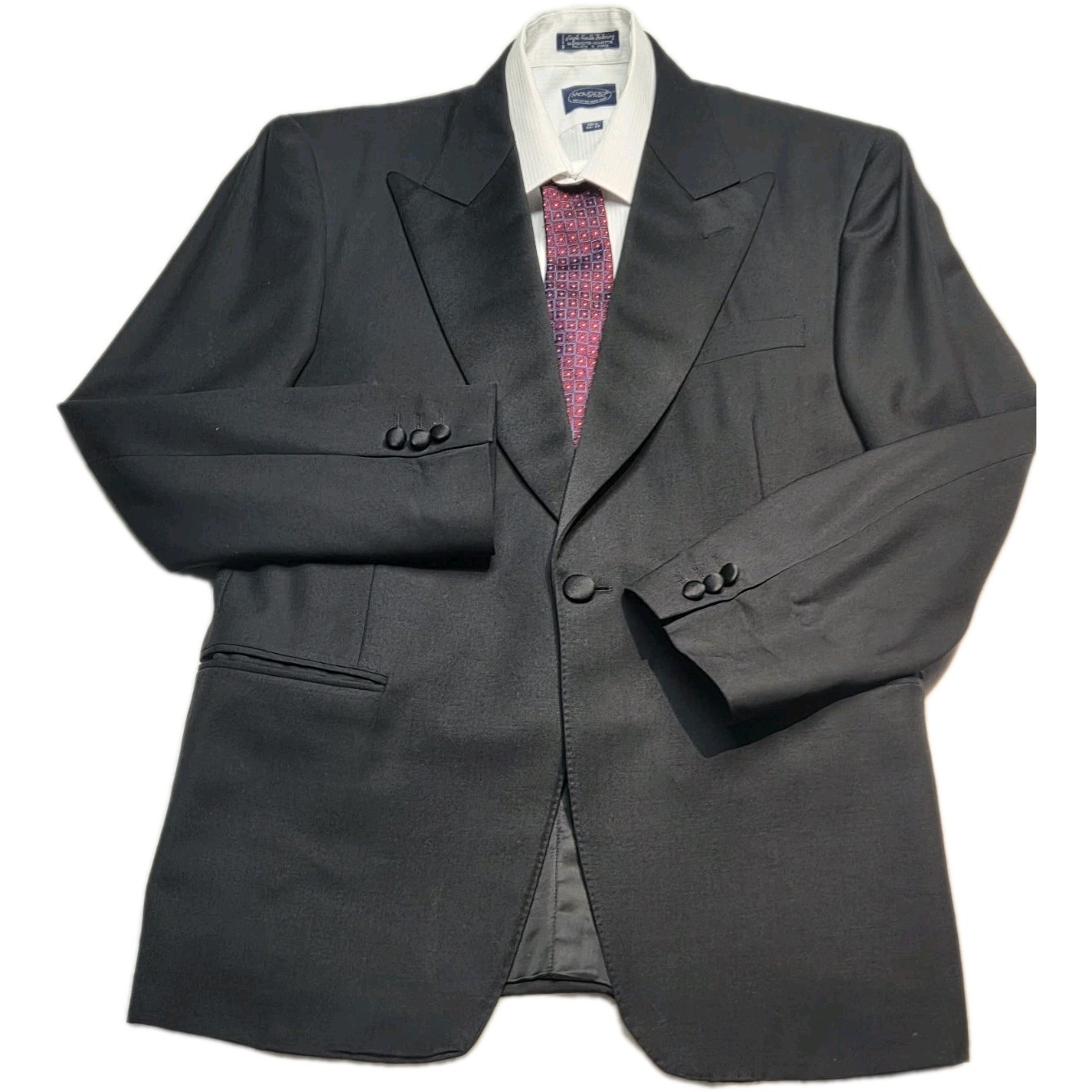 Canali Blazer Sport Coat Men's 48 Holt Renfrew Black 2 Buttons Peak Pocket Italy