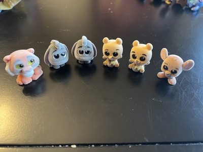 Disney Doorables - Flocked - lot of 6. Winnie the Pooh, Eeyore, Roo, and Rajah