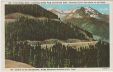 Rocky Mountain National Park Postcard Trail Ridge Road Mt. Ypsilon Estes Park
