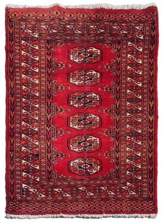 Rare Hand knotted Vintage Pakistani Bokhara Jhaldar Wool Area Rug 3 x 2 Ft