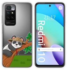 Cover Silicone Trasparente per Xiaomi Redmi 10 (2021/2022) Disegno Panda Disegno