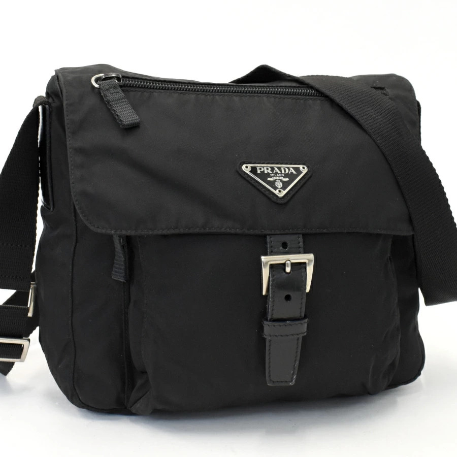 PRADA Shoulder Bag crossbody triangular plate tri… - image 1