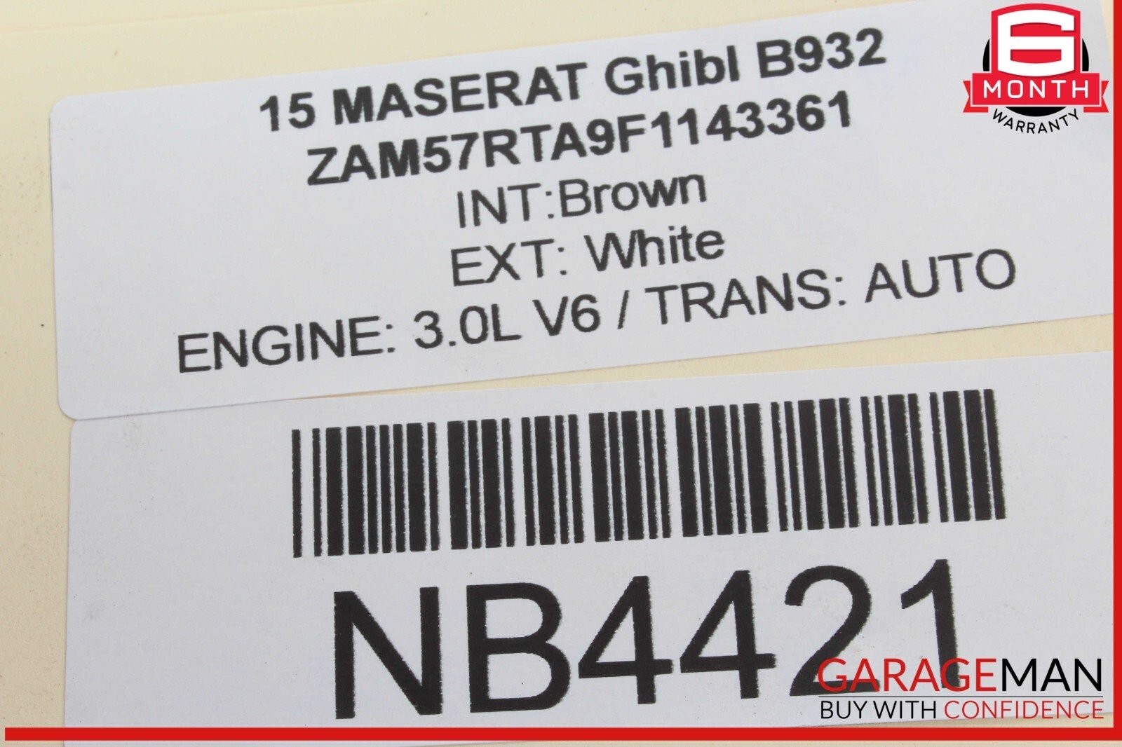Maserati Ghibli 2014-2017 FRONT+RIGHT Turbocharger