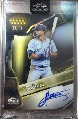 2026 Topps Chrome Black Andres Gimenez Gold /50 Auto CBA-AGI
