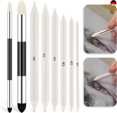 8 Stück Zeichnen Bleistift Papierwischer Blending Stifte Künstler Mischschwamm S