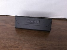 COSTCO UNISEX BLACK HARD SUNGLASSES CASE TAN FELT 1/4 X 2 1/2 X 2
