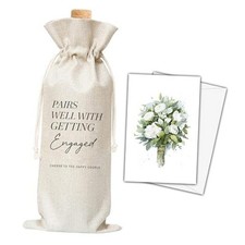 Dskly Wine Bag Card, Mr Mrs Wedding Wine Bag, Gifts For Bride Engaged