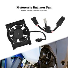 Radiator Electric Cooling Spal Fan Mount Kit Black 12V For SHERCO ENDURO 18-23