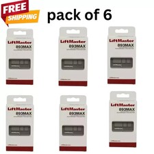 6 Pack 893MAX LiftMaster 3 Button Remote Cont...