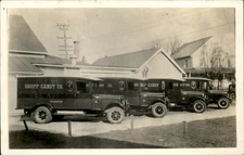 Souderton PA Groff Candy Co Delivery Trucks c1926-1940s RPPC Vintage Postcard