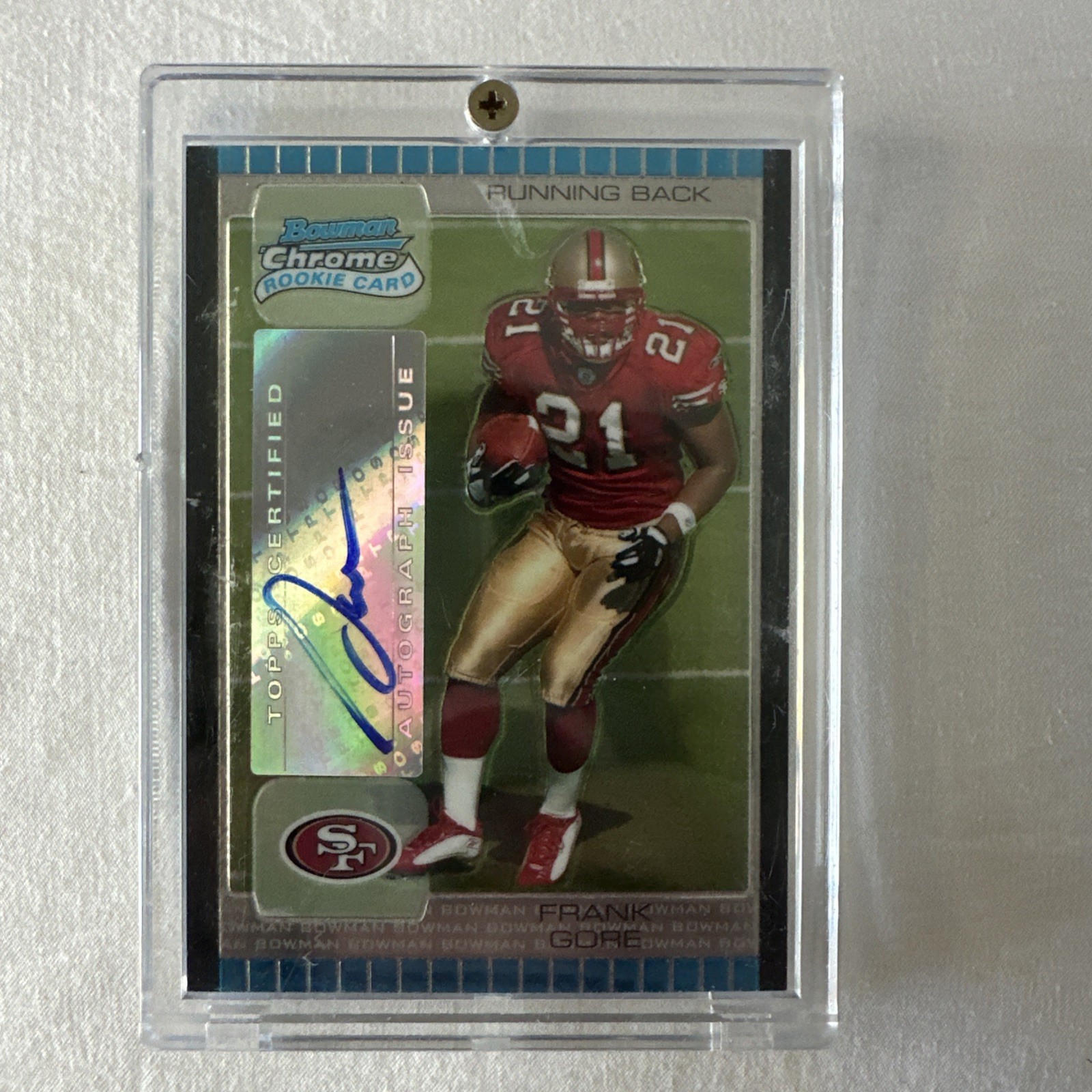 2005 Bowman Chrome Frank Gore RC ROOKIE AUTO SP #259 49ers Autographed