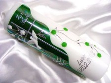 Taufkerze Kommunionkerze Junge Mädchen 250/70 mm sehr edel inkl Schrift