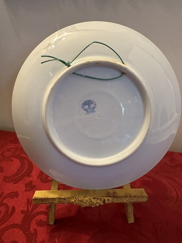 Antique Victoria Carlsbad Austria Teal & Gold Gilt Cabinet Plate Sgn Kaufmann - Picture 4 of 4