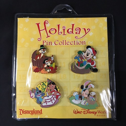 RARE 2005 WDW Disney HOLIDAY PIN COLLECTION Mickey Chip Christmas Easter - Set 2