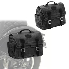 2x Saddle bag for Triumph Bonneville Bobber / Black CV1 black