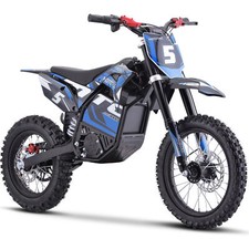 MotoTec 60V 2000W Pro Electric Dirt Bike Blue Lithium Power
